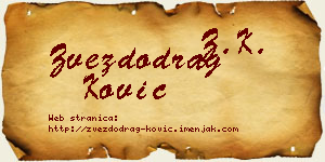 Zvezdodrag Ković vizit kartica